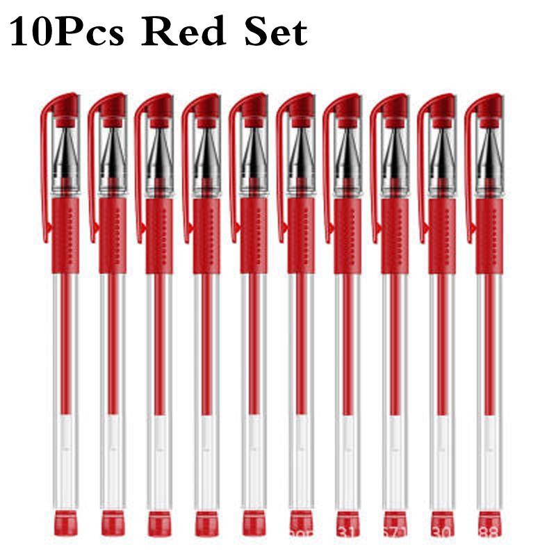 10 Stück/6 Stück/Set Rot Blau Schwarz Tinte Gelschreiber 0,5 mm Schreiben Neutralstifte Einfacher Stift für Schüler Schule Bürobedarf Schreibwaren