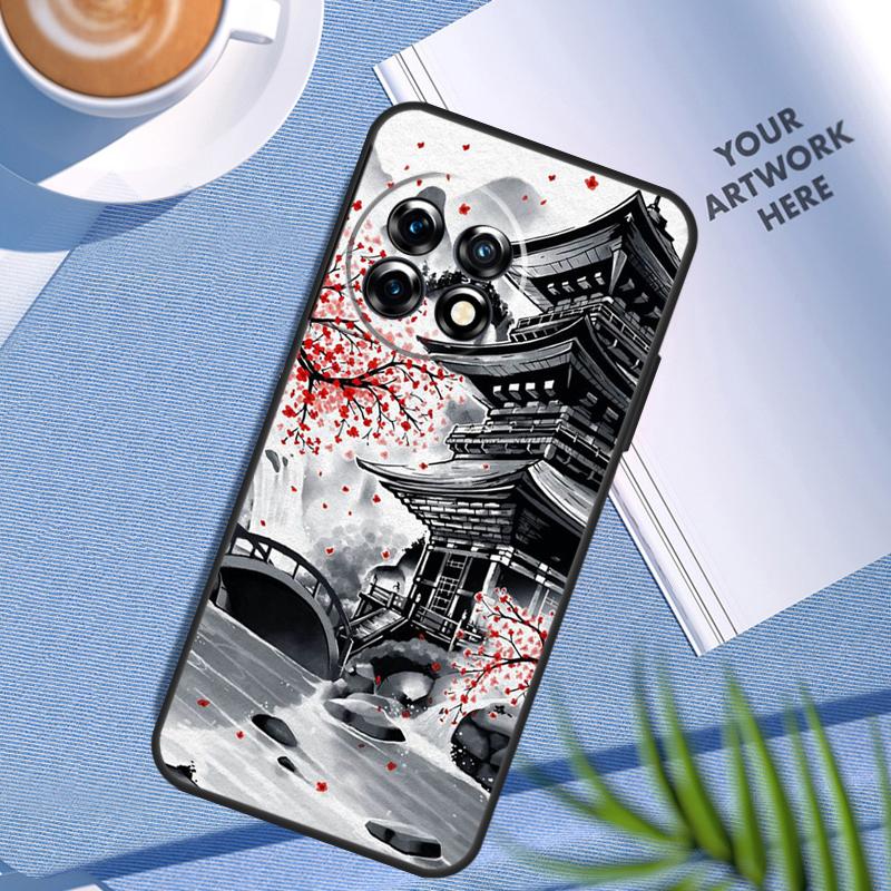 Japanische Kunst Tempel Sakura Hülle Für OnePlus Nord CE 5 3 4 Lite N20 N30 OnePlus 15 13 12 11 8 9 10 Pro 10T 13R 13T Hülle