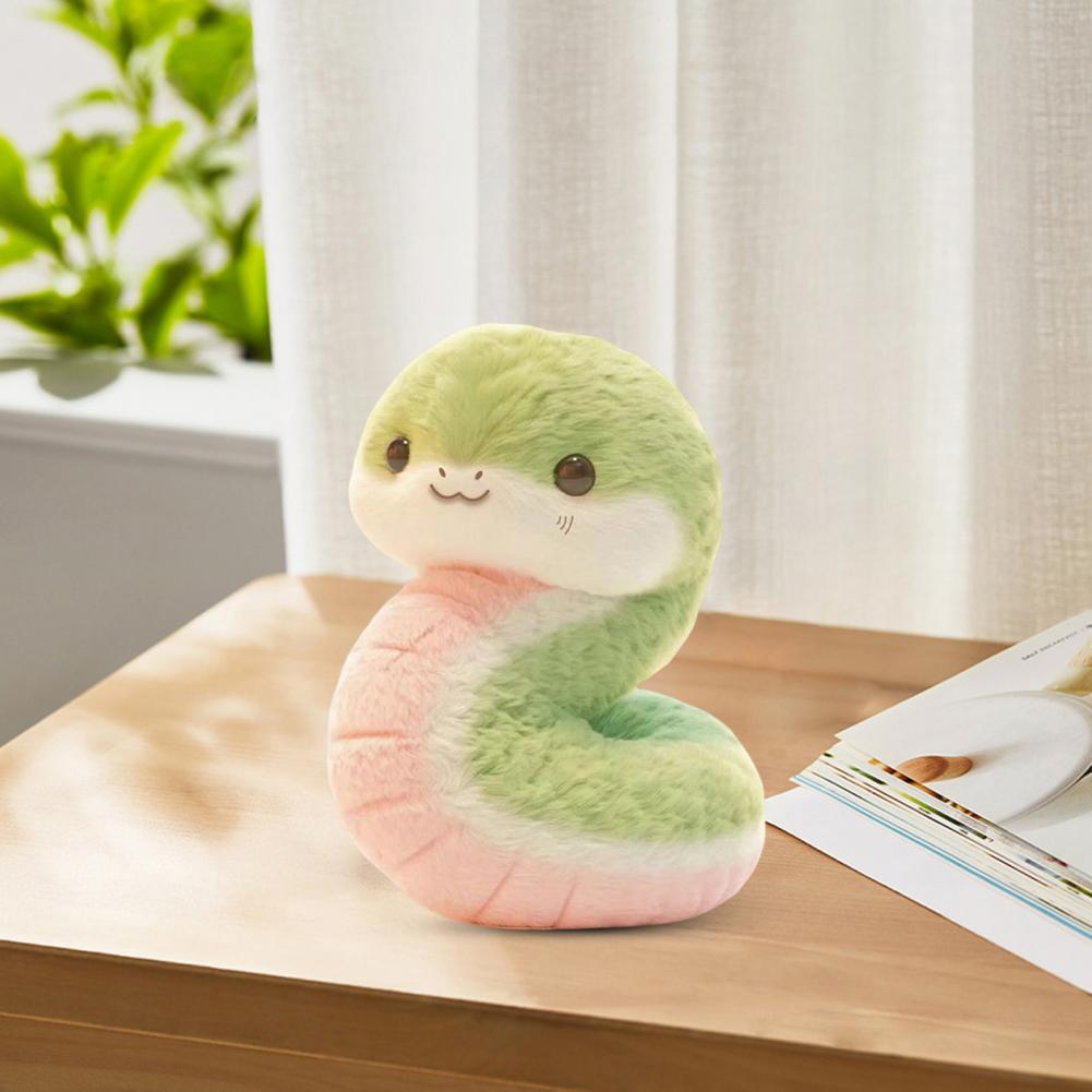 Chinese Zodiac Snake Plush Toy 25cm Soft Stuffed Doll Cute Zodiac Gift for Kids Adults Snake Theme