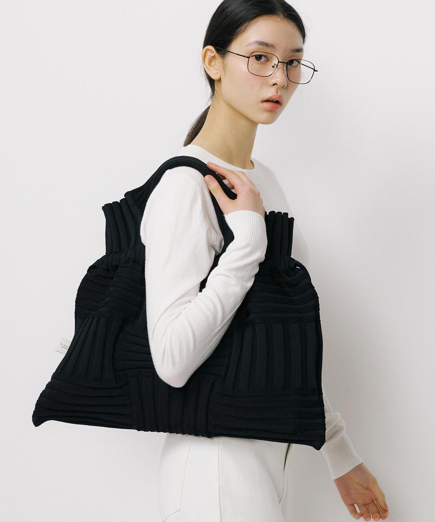 Pleatsmama Big Bow Bag Black