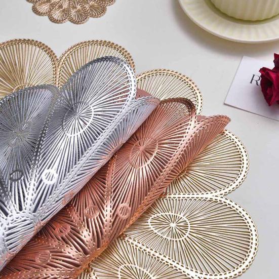 PVC Placemat Isı Yalıtımı Masa Matı Bardak Altlıkları Yemek Masası İçin Kaymaz Bardak Altlığı Masayı Yanık Lekelerinden Korur Ev Mutfak Bar Dekoru