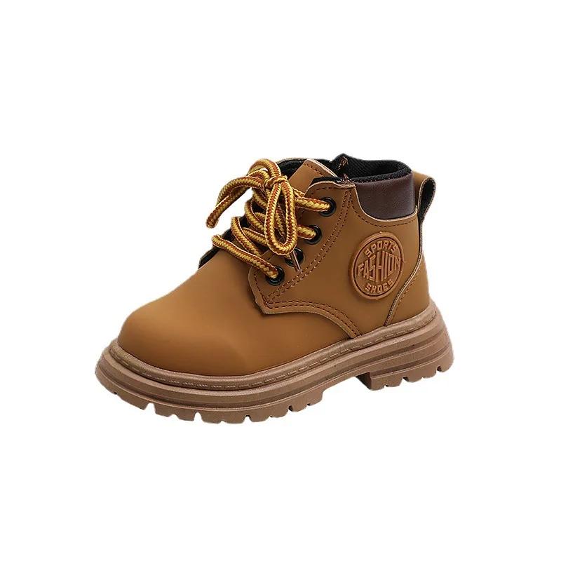 Children Shoes Fashion Spring Ankle Boots for Women Designer Boots for Girls Antiskid Boys Leather Boots Botines Para Mujeres