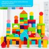 Children's Wooden Shape Matching Blocks - Early Education Puzzle with 100 Large Colored Pieces