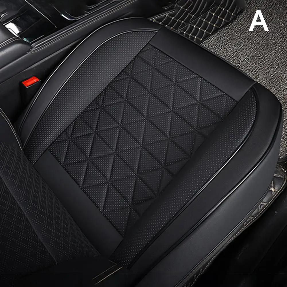 Front Car Seat Cover PU Leather Cars Seat Cushion Automobiles Seat Universal Car Accessories Car Mat Protector Chair Pad Q0O4