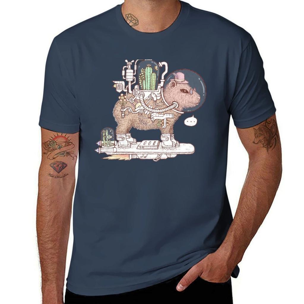 Capybara Space Suits TShirt Festival Party Tee Top