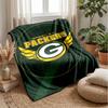 Green Bay Packers Flannel Fleece Blanket Cozy Warm Throw Blanket For Couch Bed Travel All Season Use