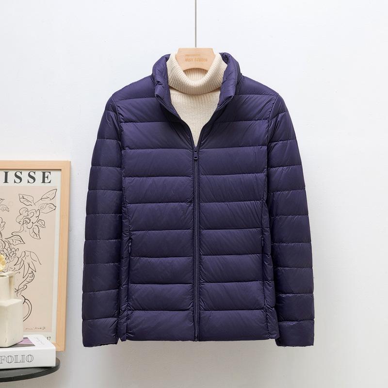 Veste Courte Légère pour Femme Style Coréen Col Montant, Grande Taille, Duvet de Canard Blanc, Tendance K-8711