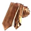 [White Fang] Leather Tie, Solid Color, Business, Elegant, Simple, Casual, Men's NC099 (Gold)