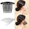 Transparent 7-Tooth Comb for Traceless Bangs Fixing - Women's Flat Hair Savior & Flyaway Control Accessory