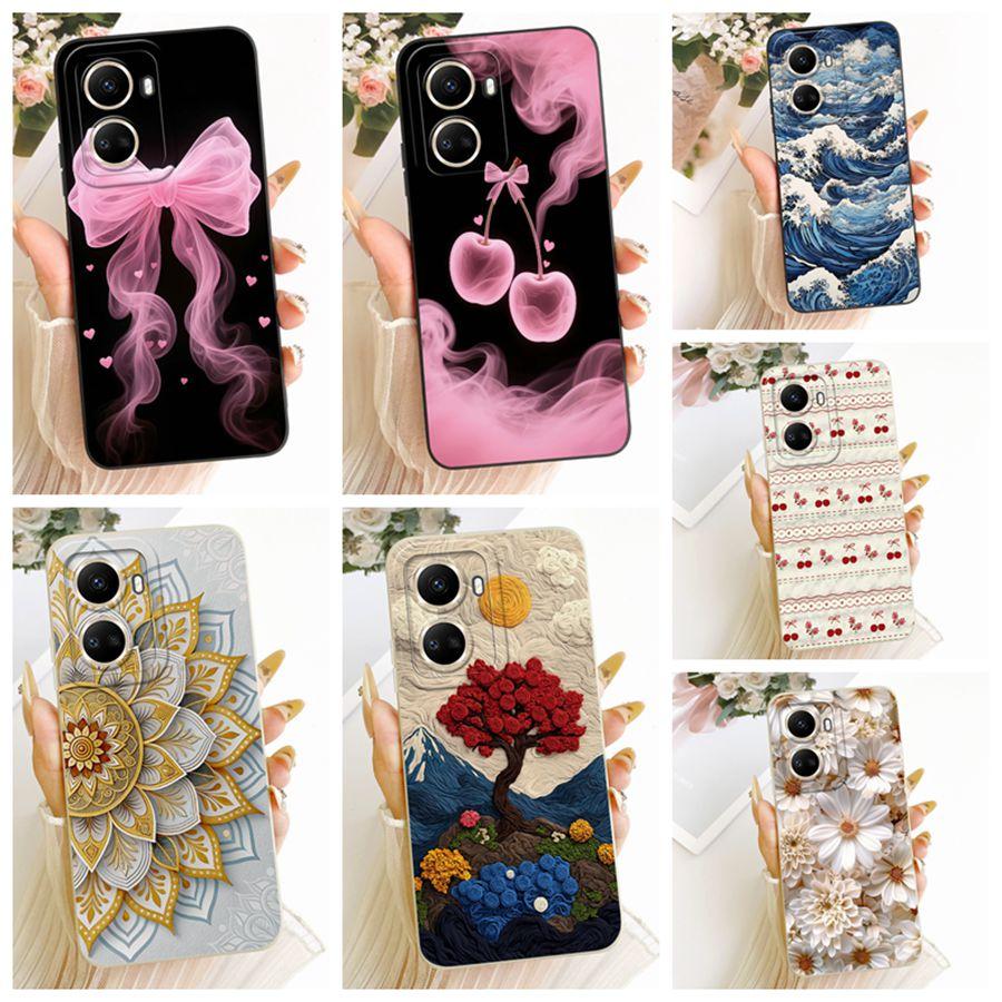 For Huawei nova 10 SE Case BNE-LX3 Soft Matte Camera Protective Bow flower Phone Case For Huawei Nova10SE Cover Coque 6.67''