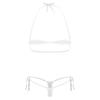 Set Bikini cu Șireturi și Gât Înalt pentru Femei, Tanga cu Talie Joasă, Costum de Baie Micro din Două Piese, Lenjerie Intimă de Plajă