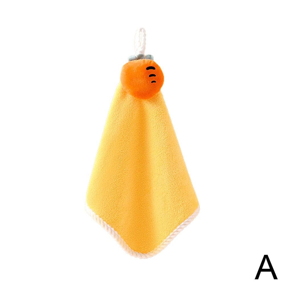Cartoon Hanging Hand Towel Soft Coral Kitchen Towel Baby Dry Bathing Towel For Kitchen Cute Chi U2Z1
