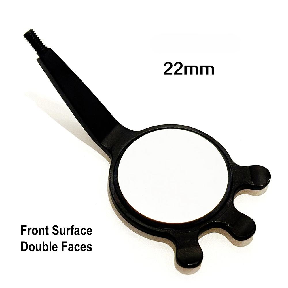 1 Piece Surface Mouth Mirror Odontoscope Oral Care Examination Hygiene Glass Rohdium Mirror Black 22mm/24mm