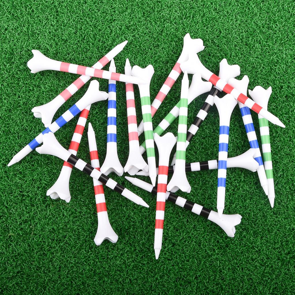20Pcs/set Golf Tees for Golf Driver Training Plastics Golf Tees Low Resistance More Distance Consistent Height Tees