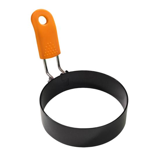 Egg Ring Heart Circle Flower Star Shapes Non-Stick Foldable Handle Egg Mold for Frying Eggs English Muffins Breakfast Sandwich Burger Maker Kitchen