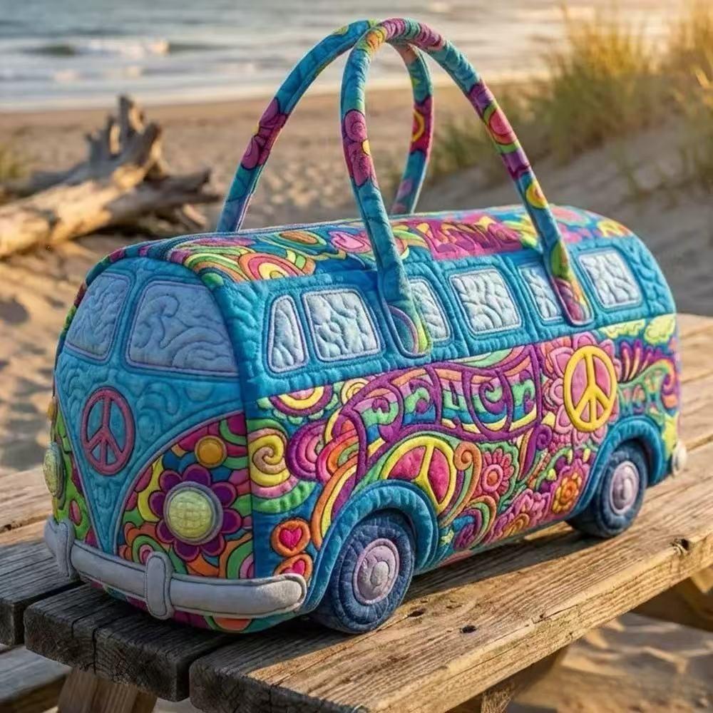 Sac de voyage imprimé éponge 3D pour bus longue distance en matériau polyester pour voyage décontracté