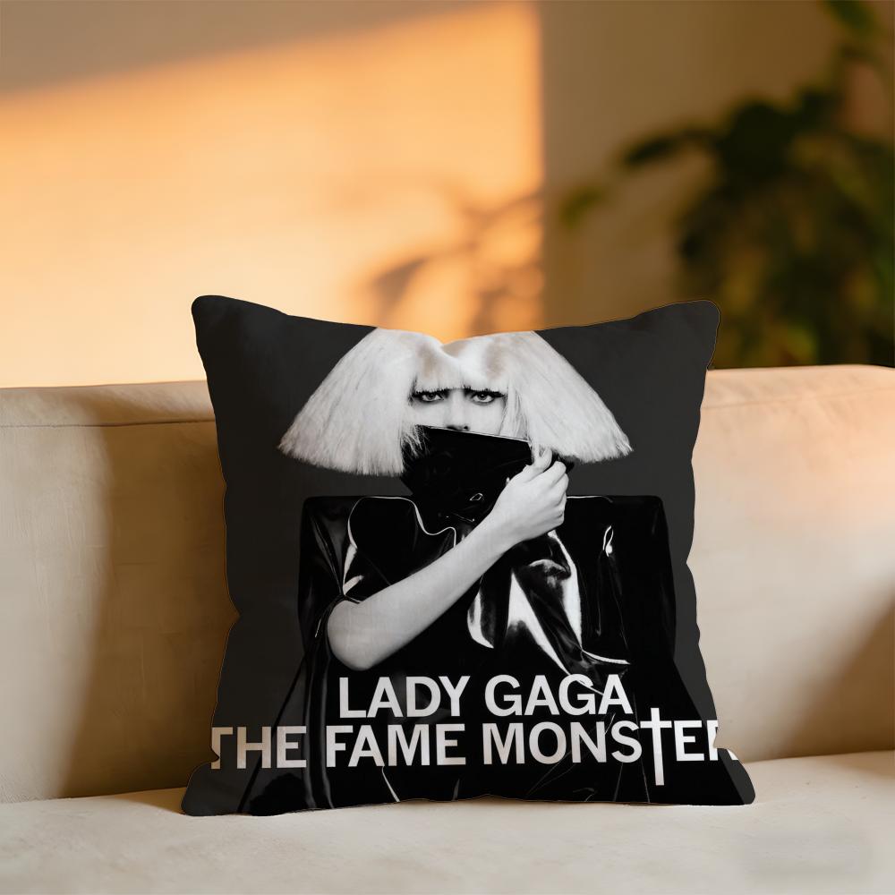 Lady Gaga Cushion Cover Cozy Velvet Throw PillowSoft Warm Cushion For Sofa Bed