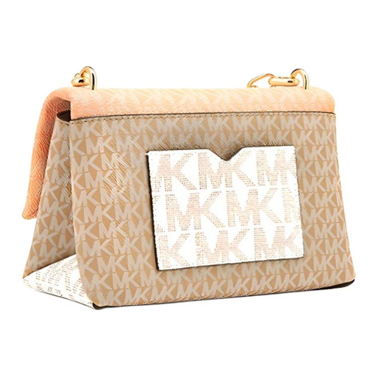 Michael Kors Mk Cece Vintage Color Block Chain Flap Shoulder Bag Women Shoulder Bag Orange Multicolor 32T1G0EC0B