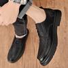 Fashion Leather Shoes Man Casual Loafers Luxury Design Slip On Male Dress Shoes Leisure Style Big Size Outdoor Wear-resistant Sole