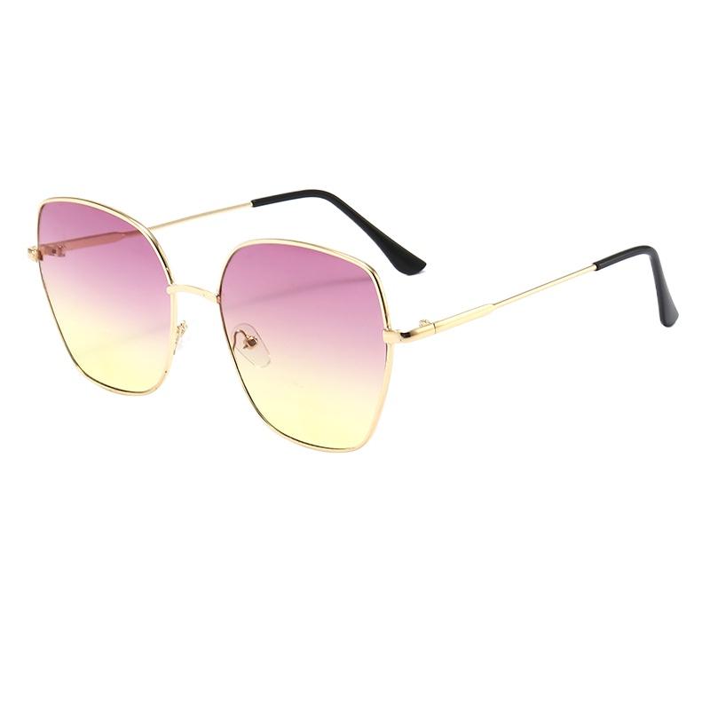 Fashion Metal Square Sunglasses UV400 Protection Gradient Lens Summer Driving Eyewear for Men Gafas De Sol