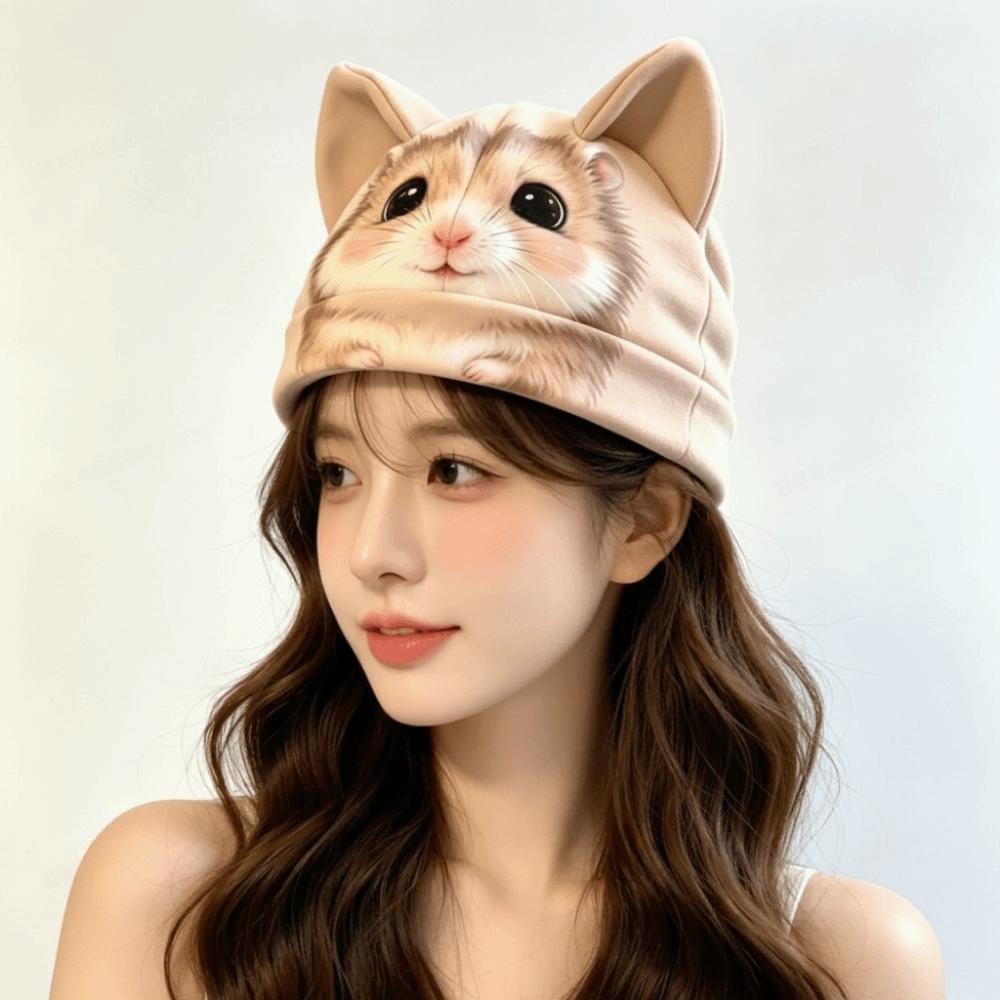 Animal Ear Cute Winter Hat Soft Ear Beanie Hat New Cartoon Beanie Women