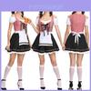 Elegant Bavarian Dirndl Dress For Women Featuring Off-shoulder Puff Sleeves Perfect For Oktoberfest Celebrations