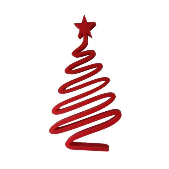 Christmas Tree Ornaments 3D Printed Spiral Christmas Tree Figurine Hoiliday Tabletop Decoration for Winter Mantel Shelf Desktop Decor