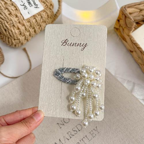 Beaded Pearl Flower Geometric BB Clip Korean Barrettes Bangs Side Clip Hairpin Hair Clip Headdress Children's Hair Accessories