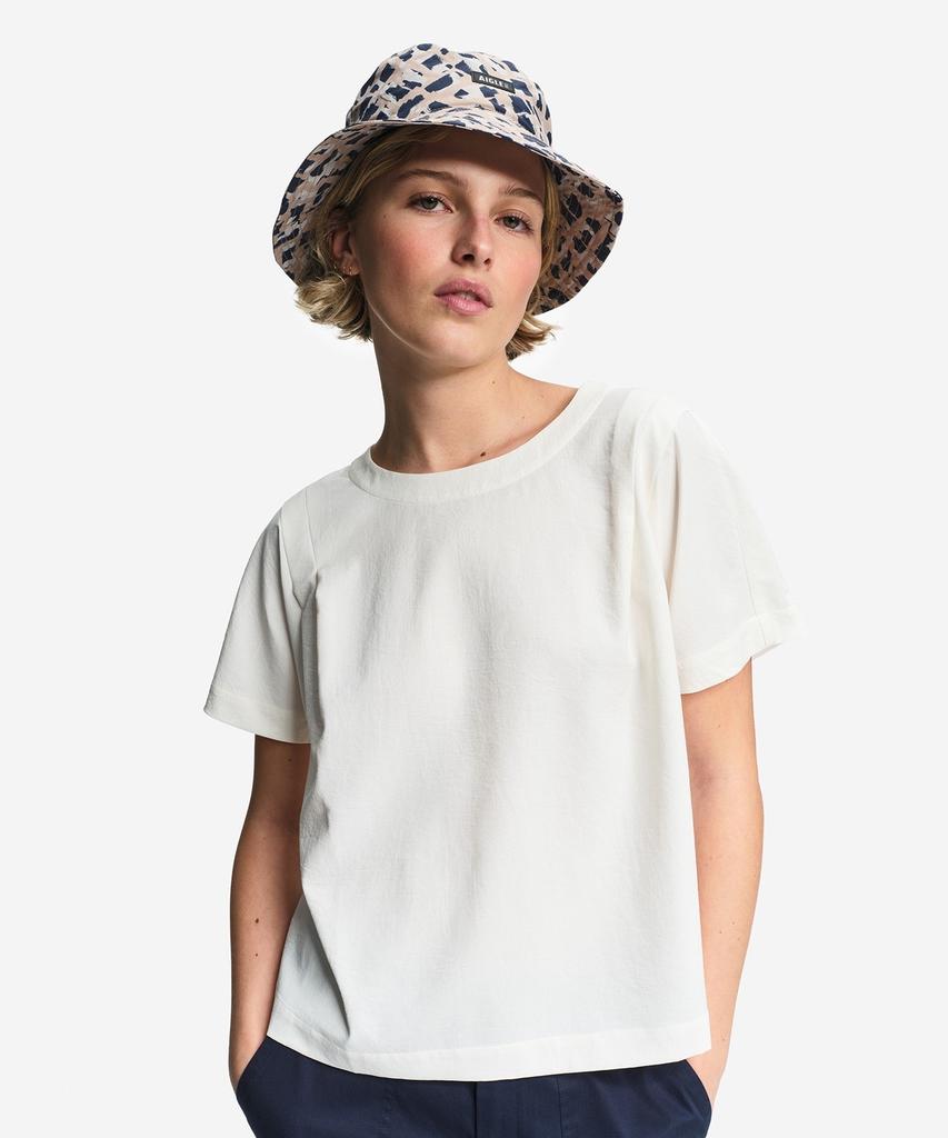 Aigle Women'S Pleated Detail Short Sleeve Blouse Aas26Wshi008Lai