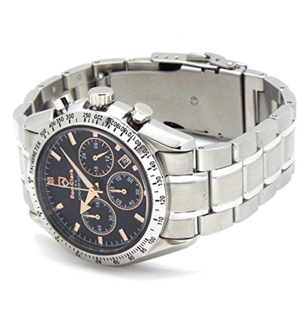 Limited Edition Chronograph Watch with Japanese Sapphire Black Material Men's Tachymeter, Movement, Crystal, Mother-of-Pearl Dial, Skin-Friendly
