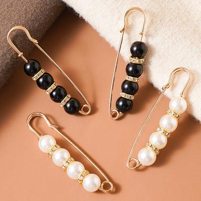 Waistband Waistband Pin Waistband Pin Fixed Clothes Cardigan Sweater Anti-slip Button Needle Imitation Pearl Brooch