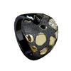Unique Exaggerated Geometric Hollow Ring Black Gold Two-tone Zircon Ring Elegant Women's Black Gold Jewelry Party Ring