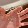 Women's Silver 925 Heart Tassel Cubic Drop Bracelet