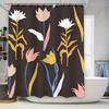 Chic Floral Shower Curtain with Bold Colors Perfect Bathroom Decor