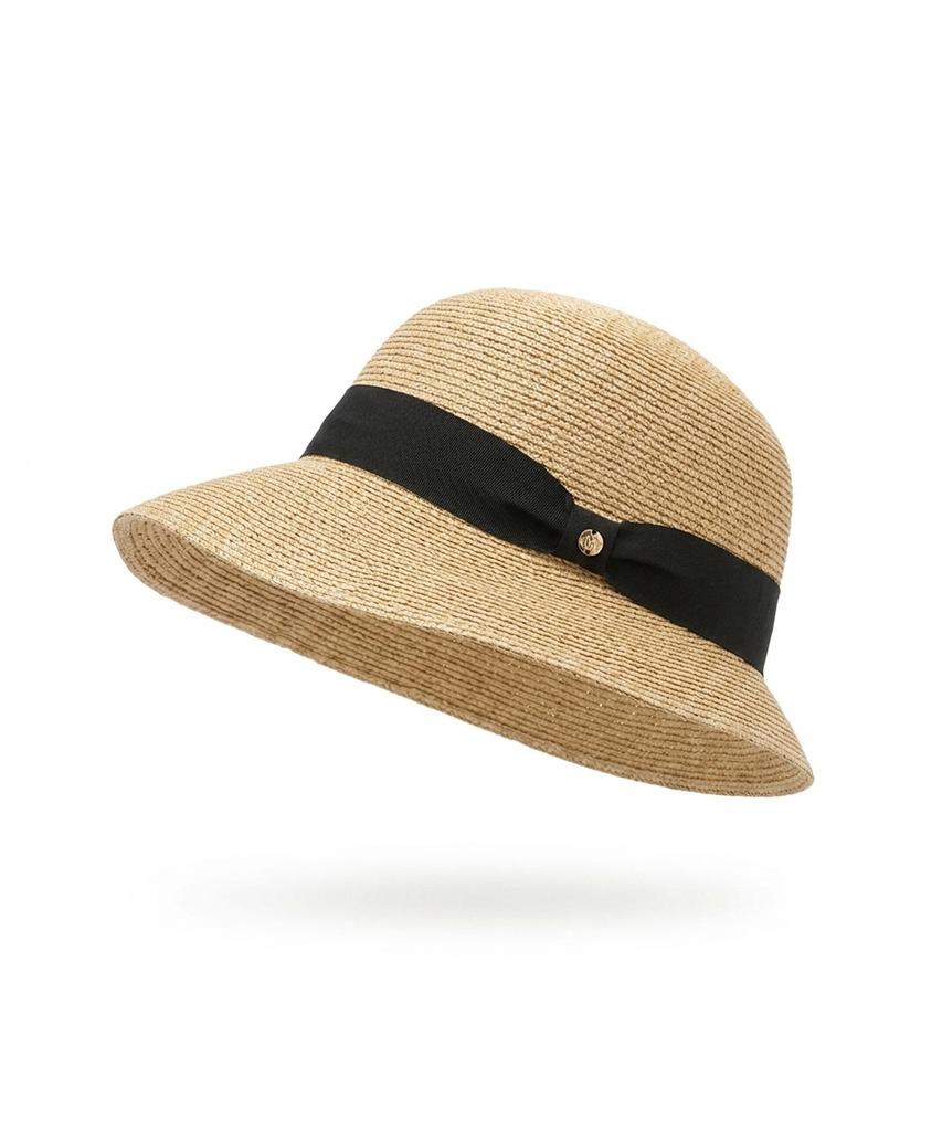 Paindeuelliseu Classic Ribbon Raffia Sun Hat