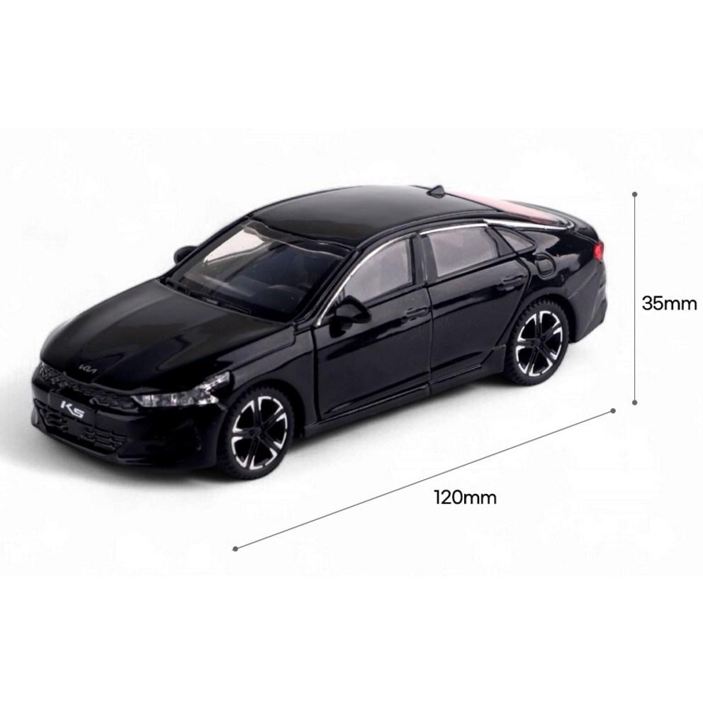 Modelo de Carro Die-cast Oficial Kia K5 2022 (Branco / Preto / Azul 3 Cores)