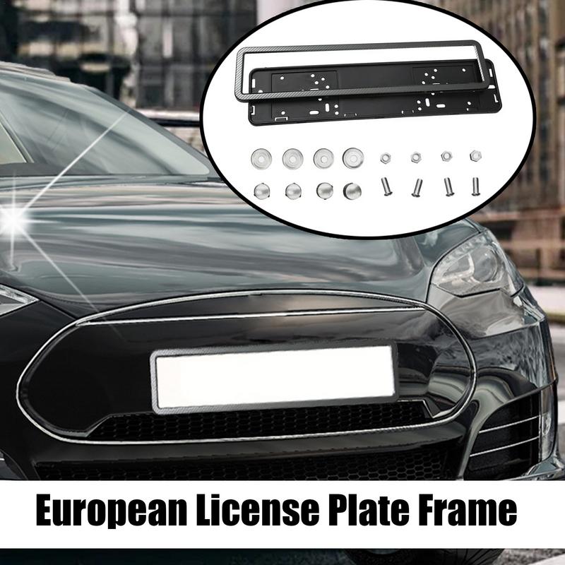 Cornice per Targa Auto Europea Porta Targa Auto Elegante Staffa per Targa in Acciaio Inossidabile Accessori per Veicoli