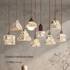 Wabi-Sabi Terrazzo Translucent Pendant Light for Nordic Spaces: Ideal for Bedrooms, Living Rooms, Bars, Restaurants, and Entrances.