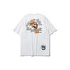 Li Ning X Aape Collaboration Badfive Theme Ape Head Print T-Shirt Men Tops White AHSR747-2