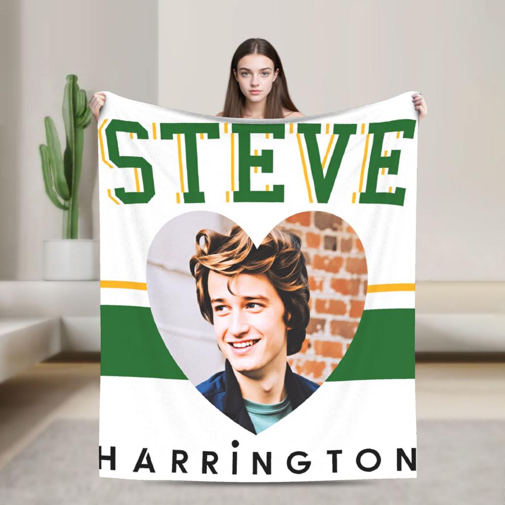 Steve Harrington Warm Soft Blankets Students Plush Throw Blanket Street Trend Couch Chair Flannel Bedspread Sofa Bed Cover