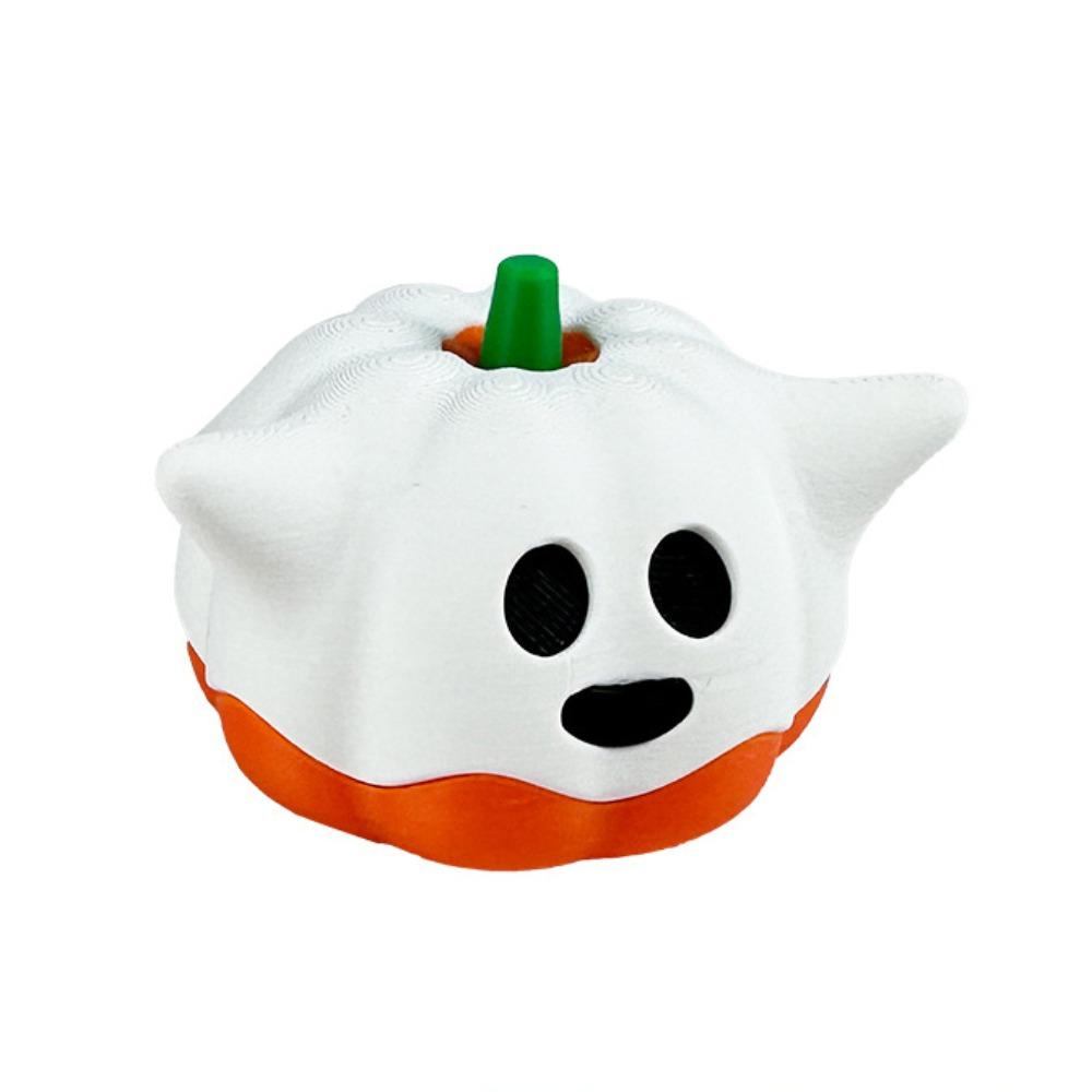 Funny 3D Printed Pumpkin Figurines Cartoon Cute Halloween Ghost Pumpkin Statue Decorative Miniature Sculpture Ornament Gift