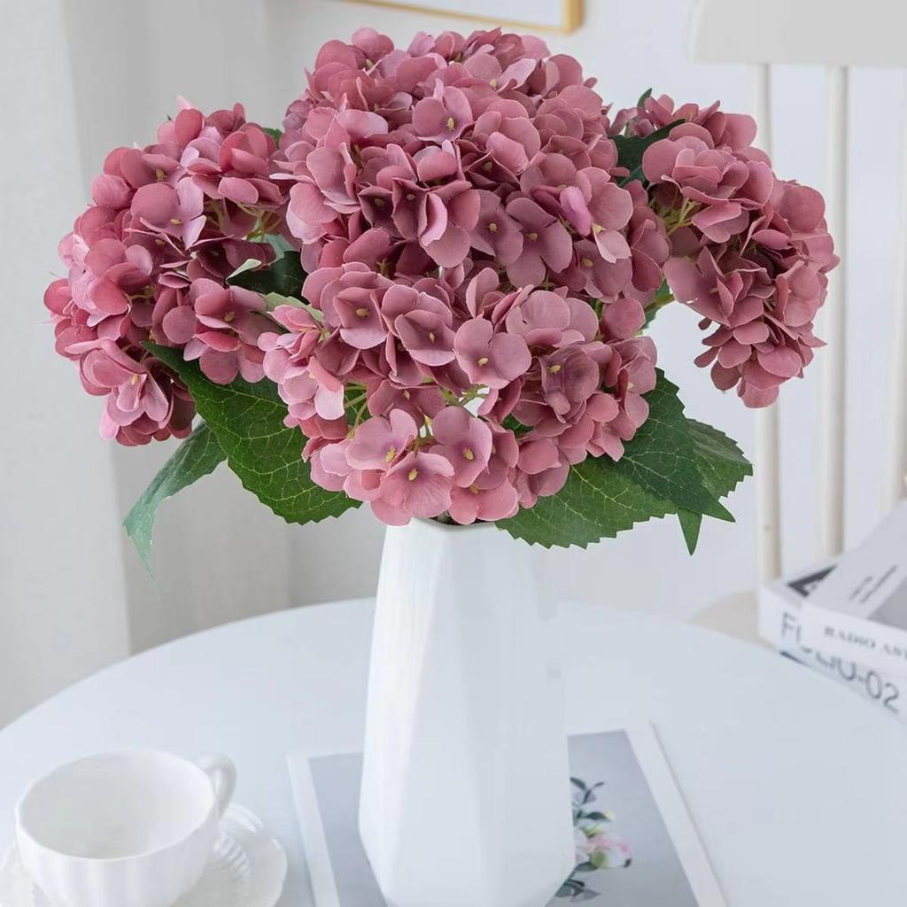 Artificial Flowers Cheap Silk Hydrangea Bride Bouquet Wedding Home New Year Decoration Accessories for Vase Plants Arrangement