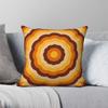 Retro Orange Flower Shaped Pillowcase Polyester Linen Velvet Pattern Zip Decor Throw Pillow Case Home Cushion Case