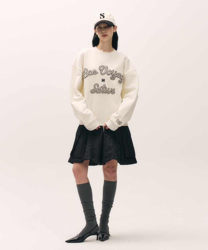 Seteo (W) Padded Balloon Cargo Skirt Black