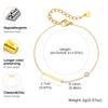 Stainless Steel Gold Plated Chain Bracelet for Women, Shiny CZ Zircon Charm Hand Jewelry, Fashion Dainty Gift