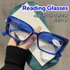 New Personality Leisure Square Frame Presbyopia Glasses Pressure-resistant and Durable Hyperopia Eyeglasses +1.0 To +4.0