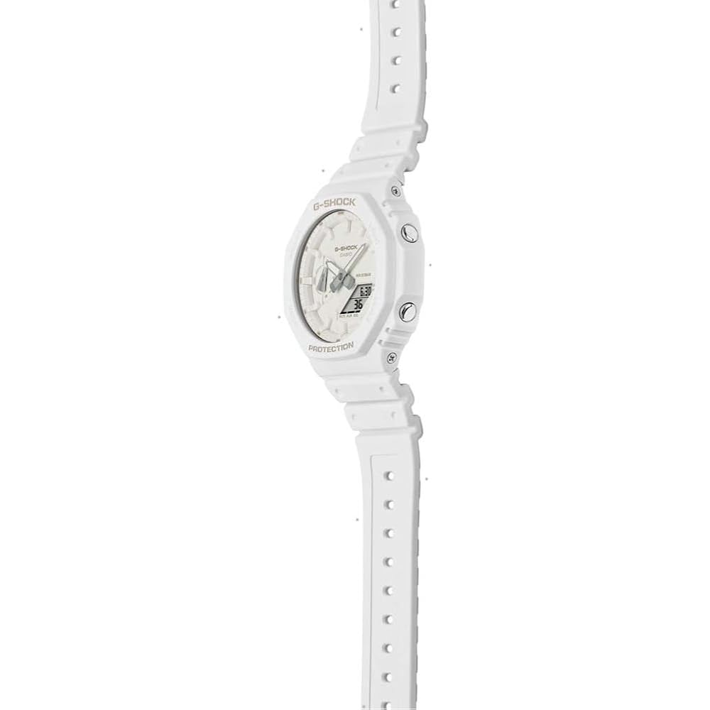 Casio Unisex Analog Digital Quartz Watch Plastic Strap GA-2100-7A7ER White