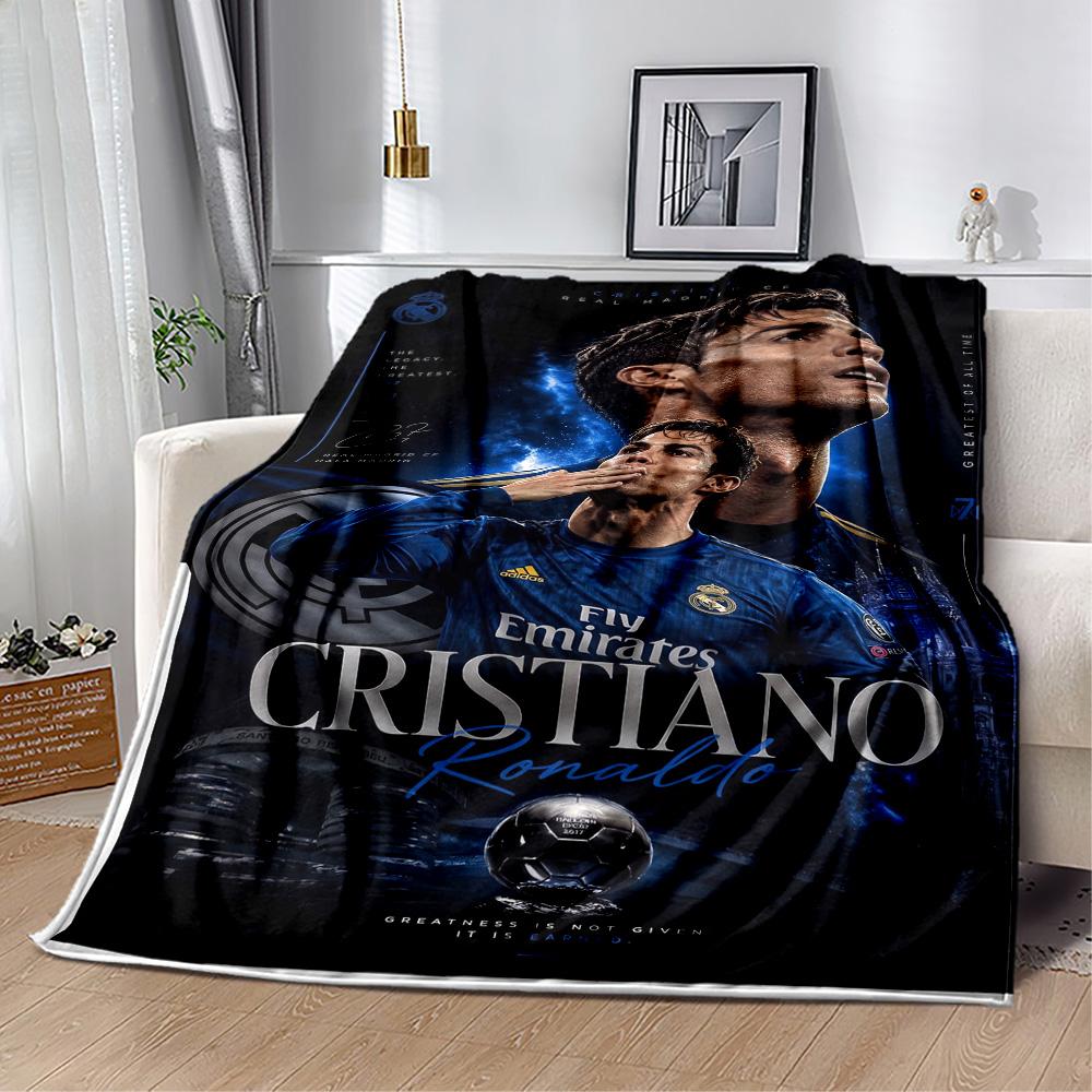 Cristiano Ronaldo Celebration Blanket Durable Comfort Suitable for Picnics Office Chair for All Seasons Digital Print Birthday Christmas Gift Blanket
