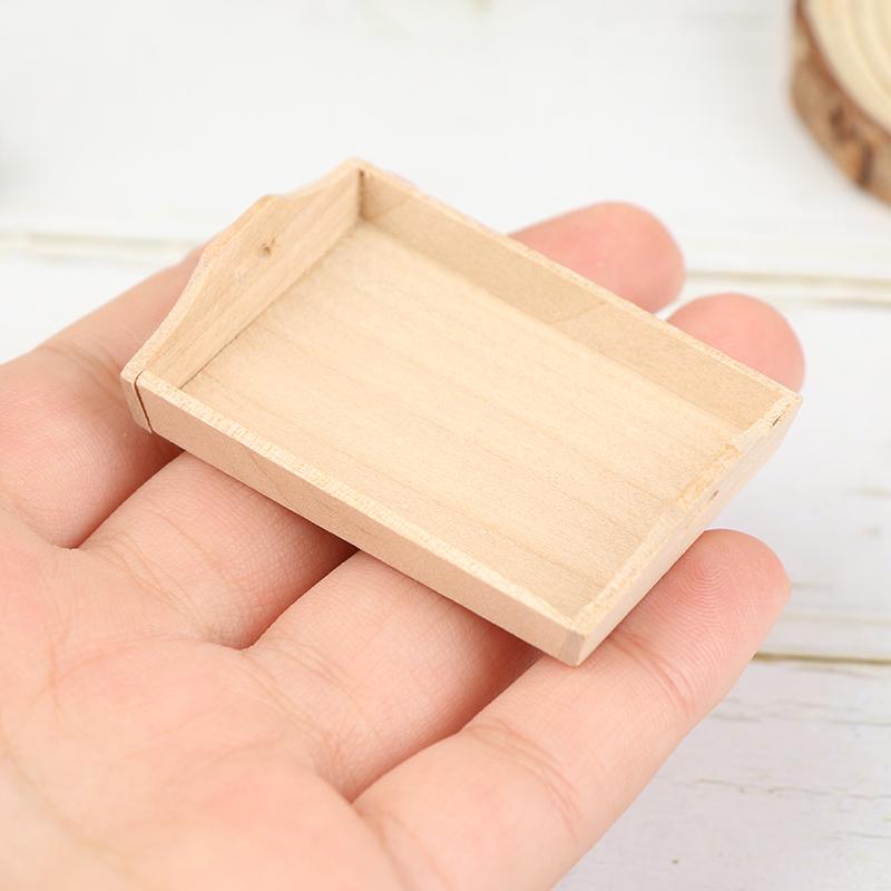 For Dollhouse Decoration 1:12 Dollhouse Miniature Wood Board Simulation Tray
