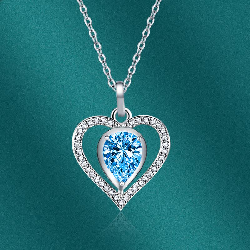BELLA BOX Heart Pendant Necklace Multiple Colour Fashion Wedding Engagement Jewelry